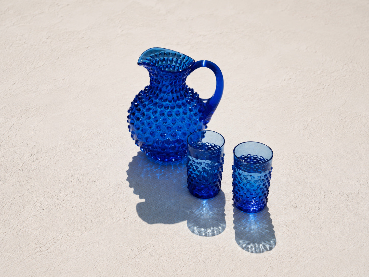 Hobnail Džbán Electric Blue