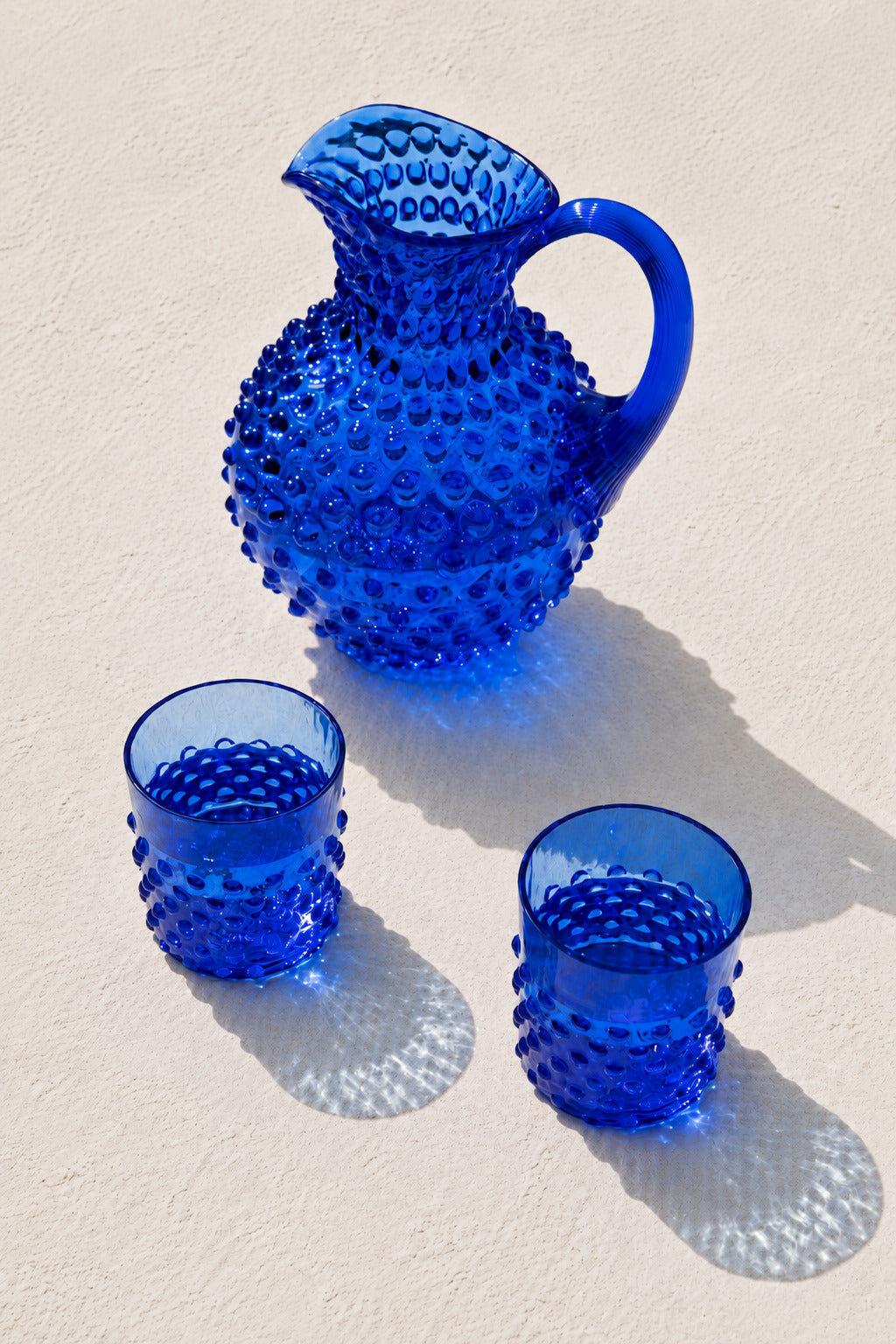 Hobnail Džbán Electric Blue