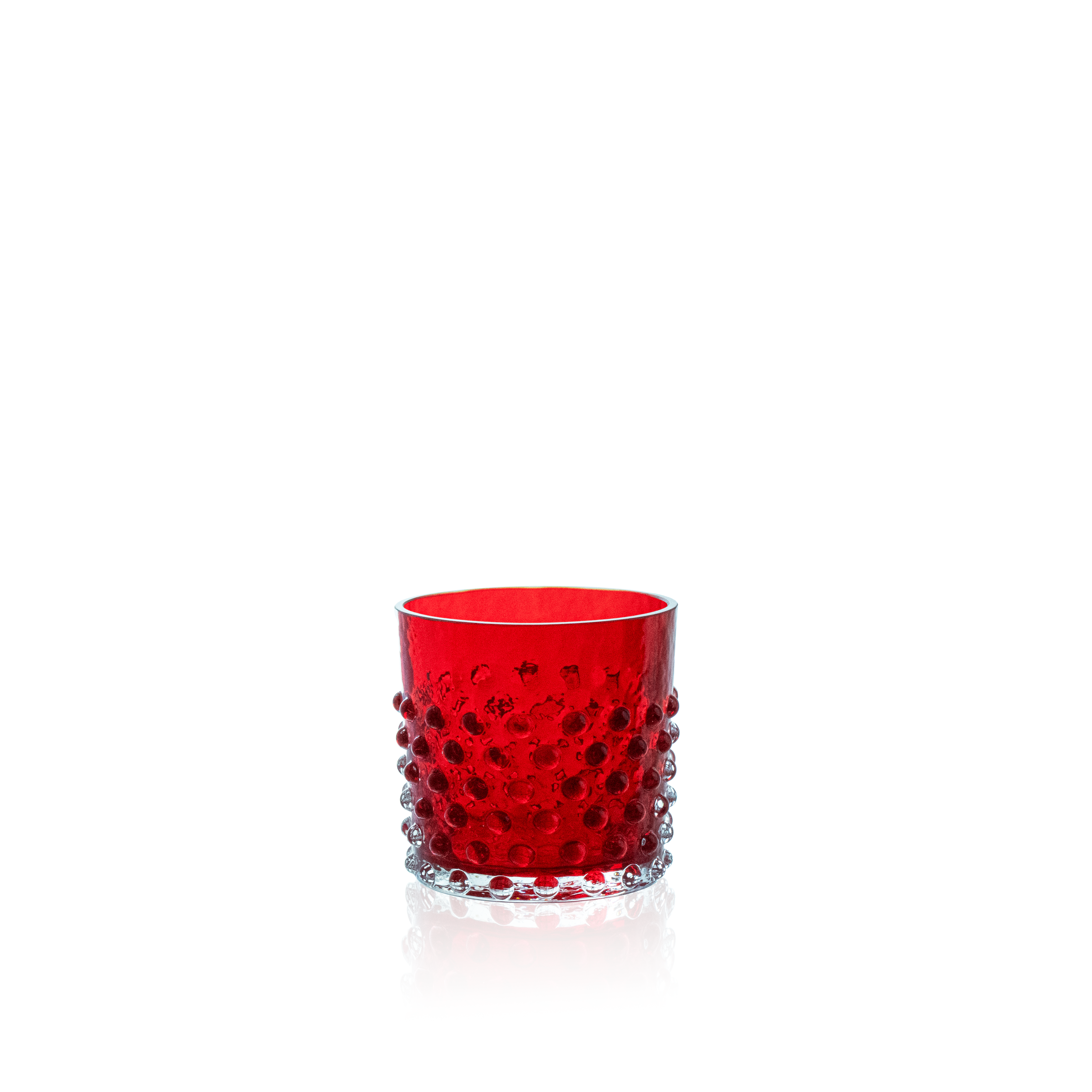 Whiskey Sklenice Hobnail Underlay Garnet