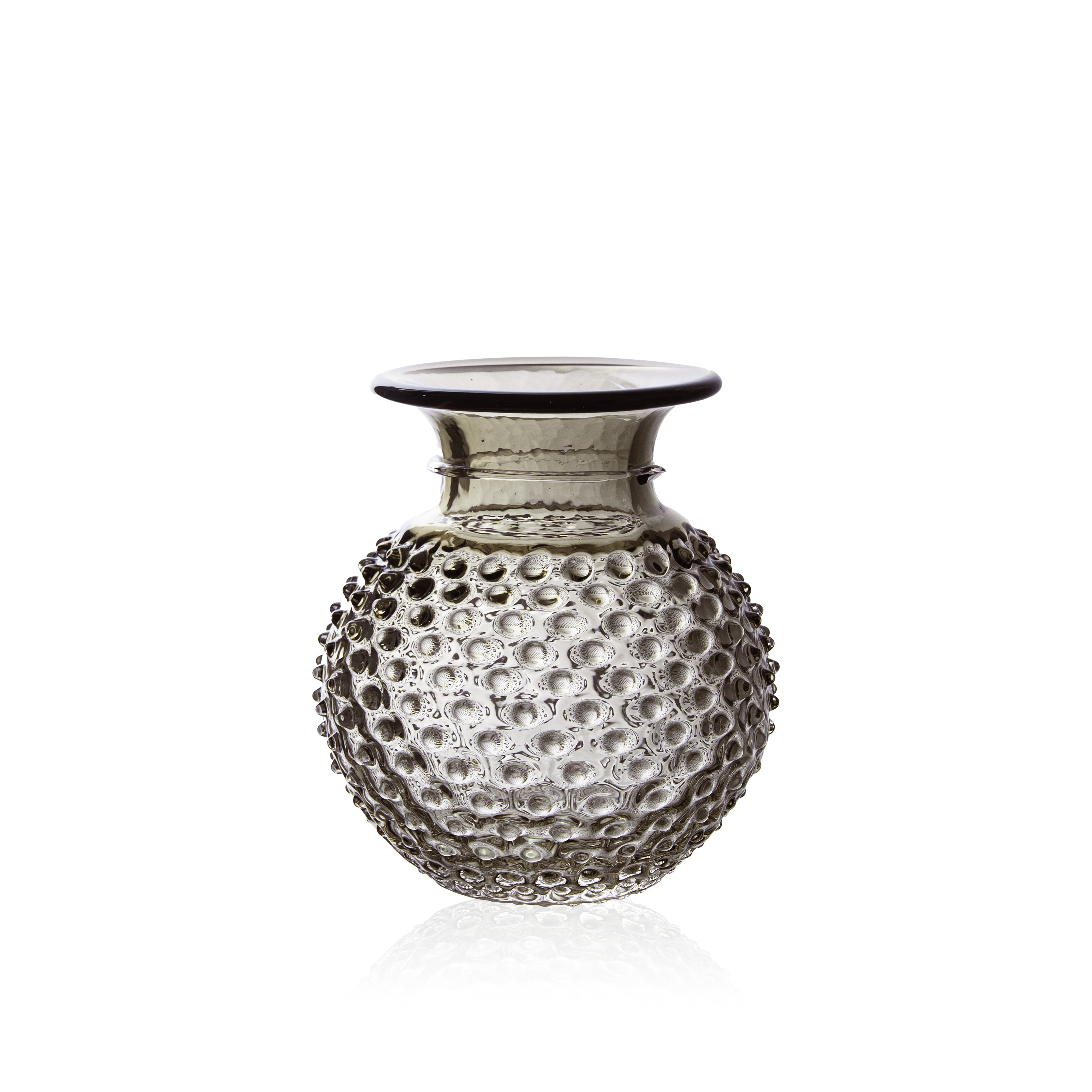 Límečková váza Underlay Black Smoke Hobnail