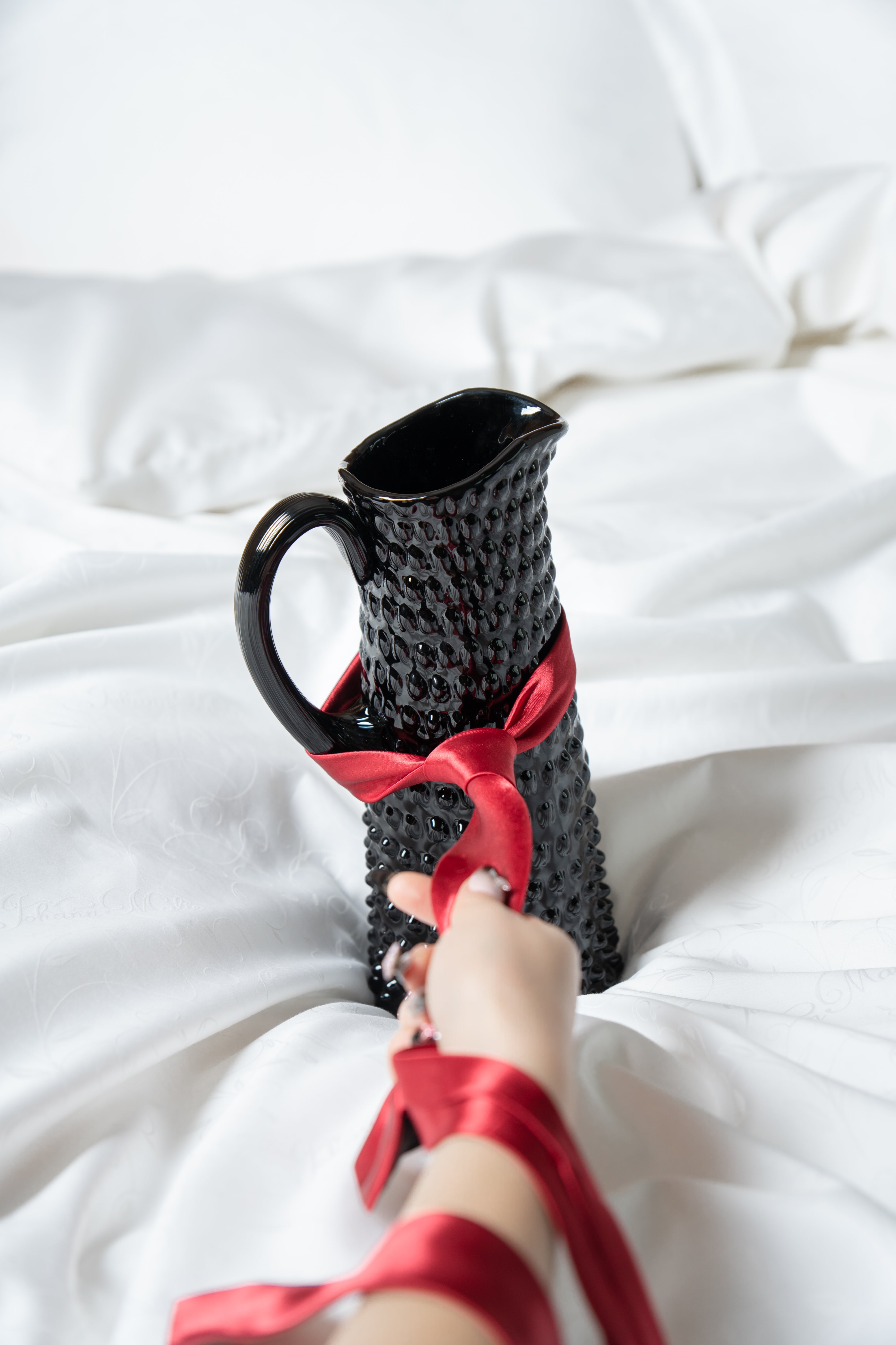 Vysoký Hobnail Džbán Black