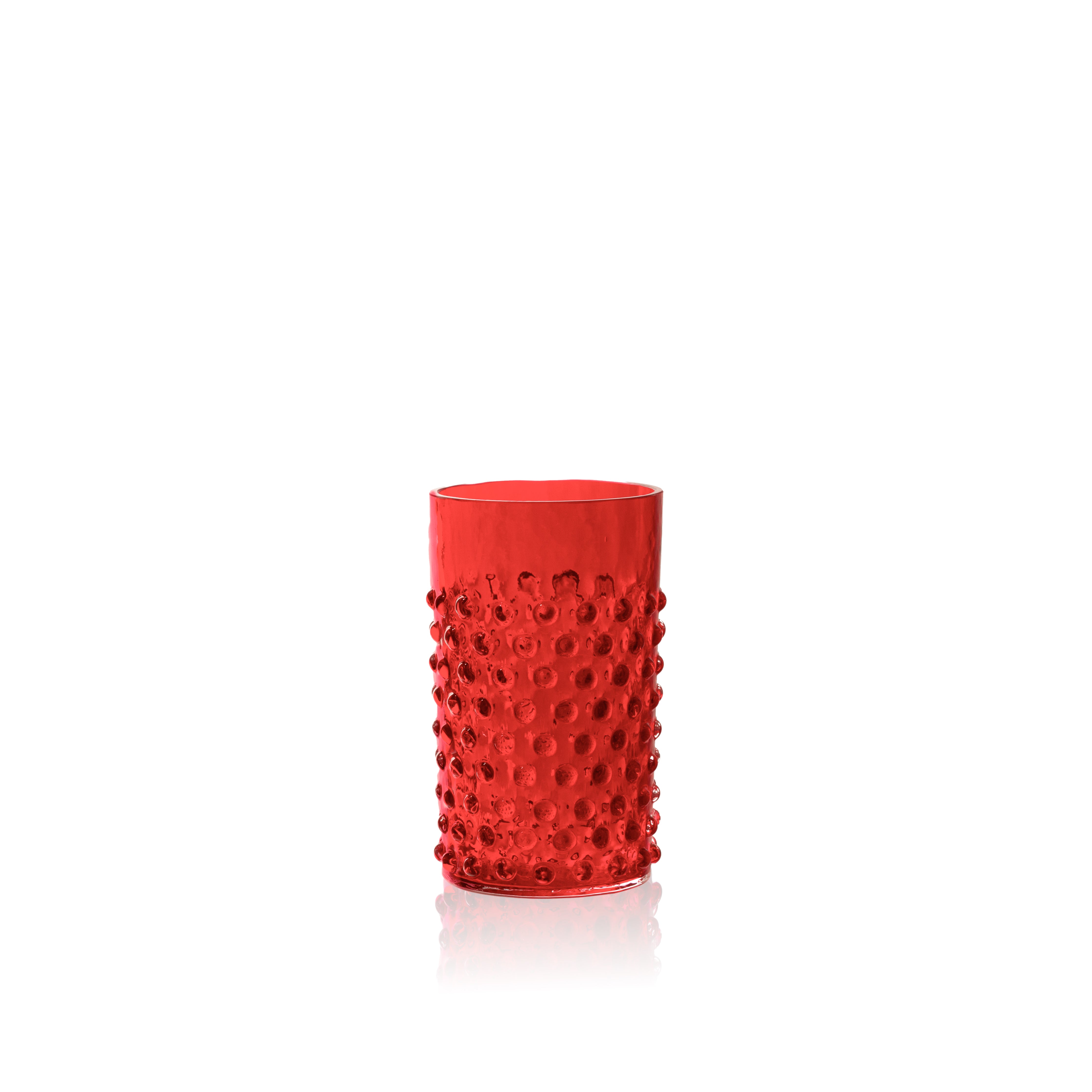 Sklenice Hobnail Underlay Garnet