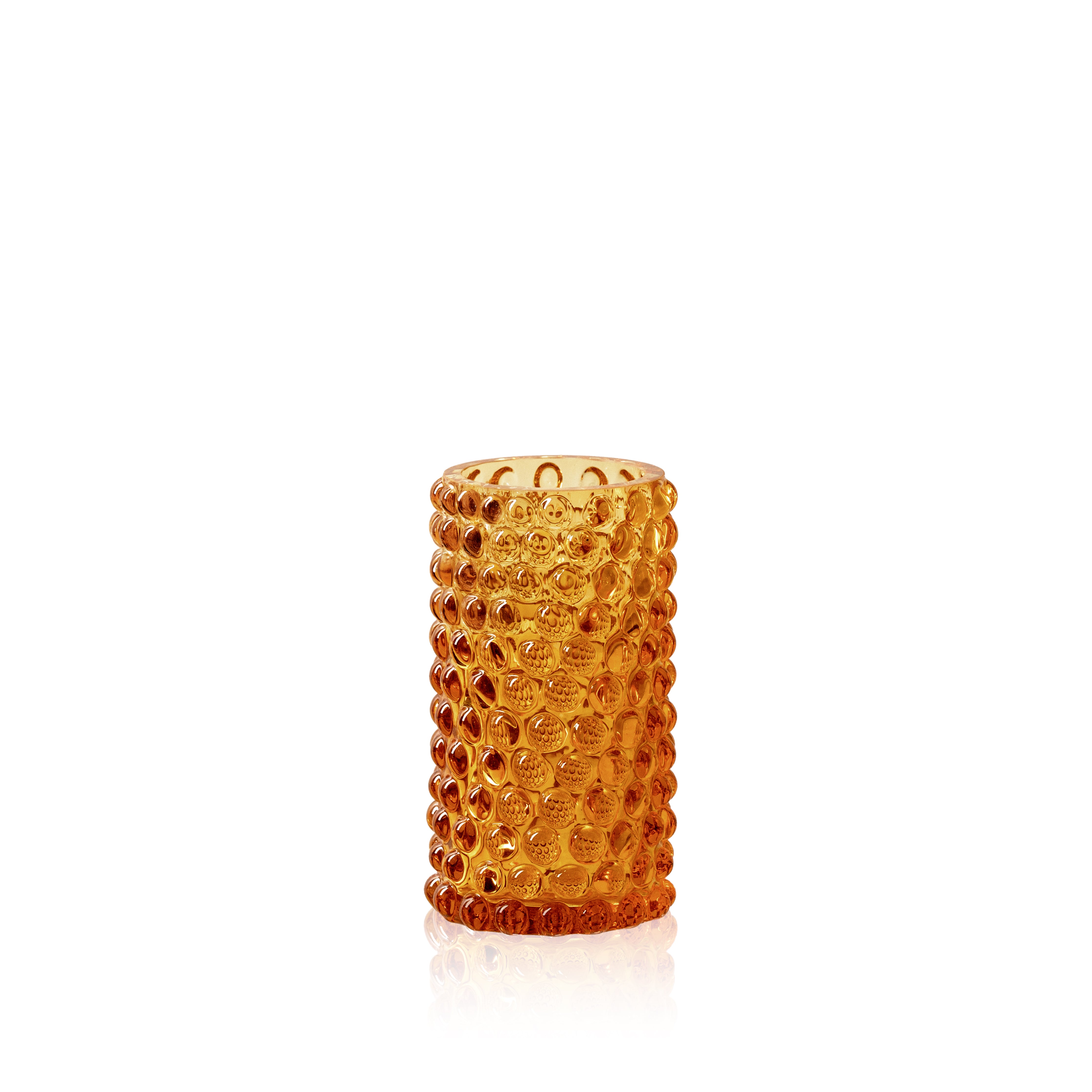 Amber Hobnail Bud Váza