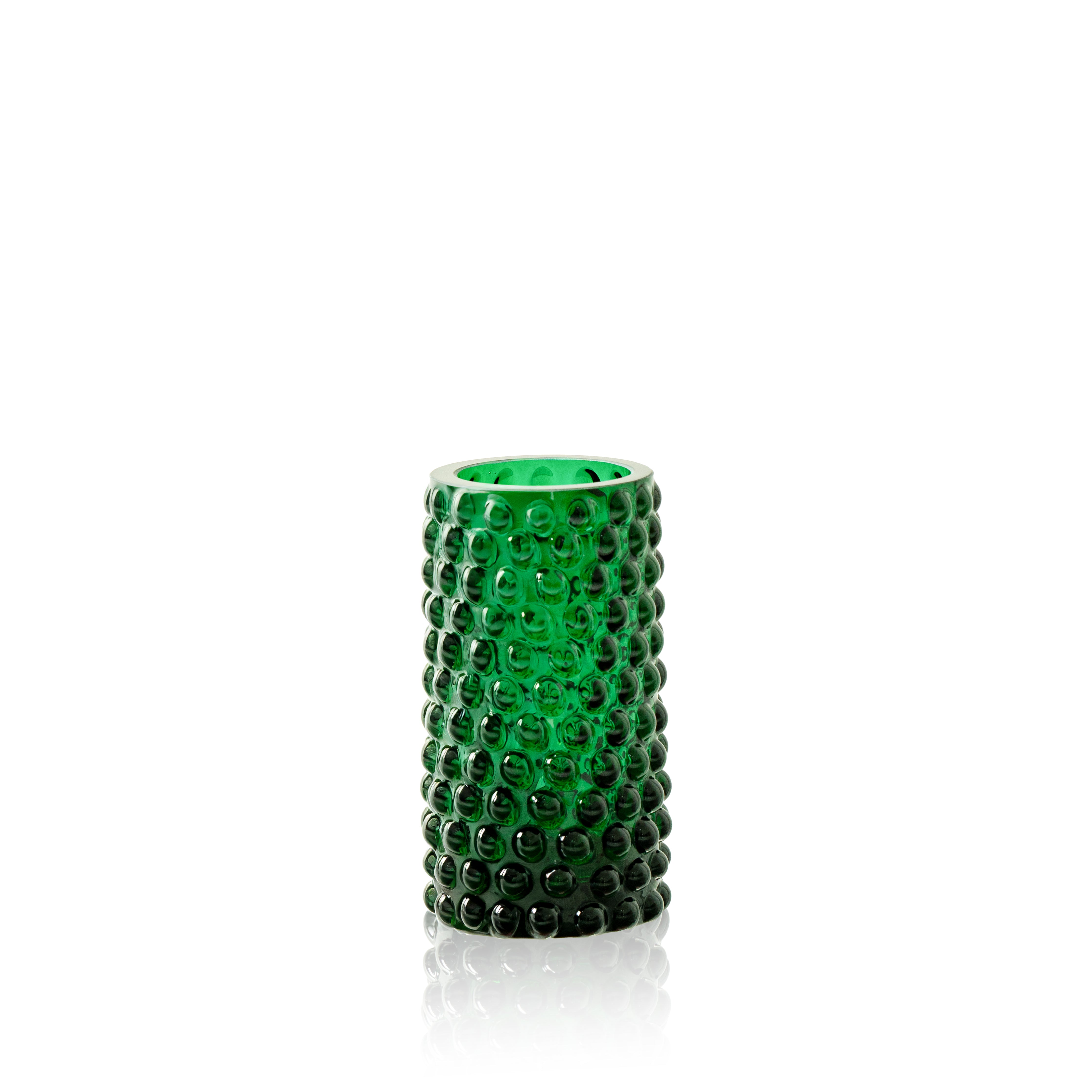 Dark Green Hobnail Bud Váza