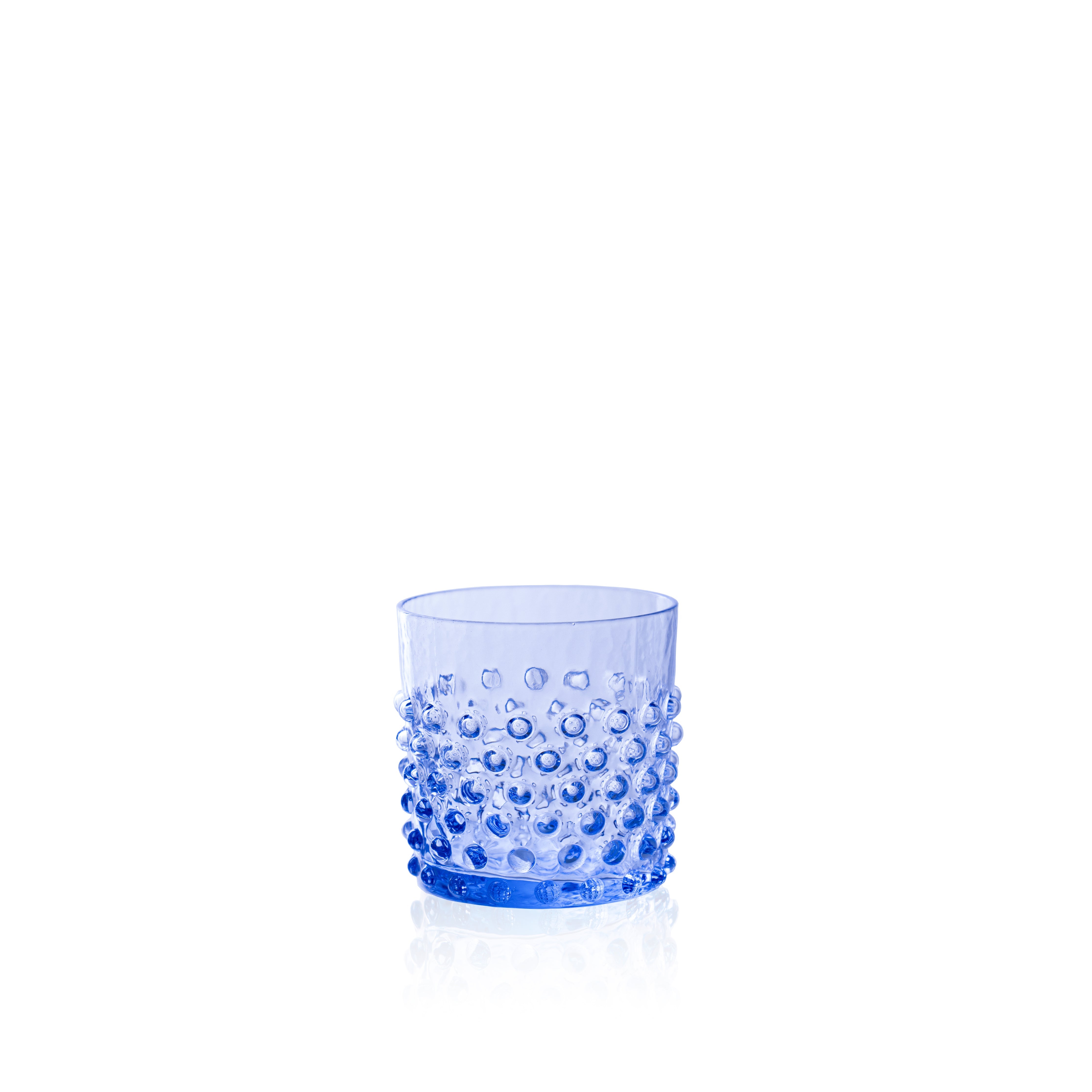 Whiskey Sklenice Hobnail Light Blue