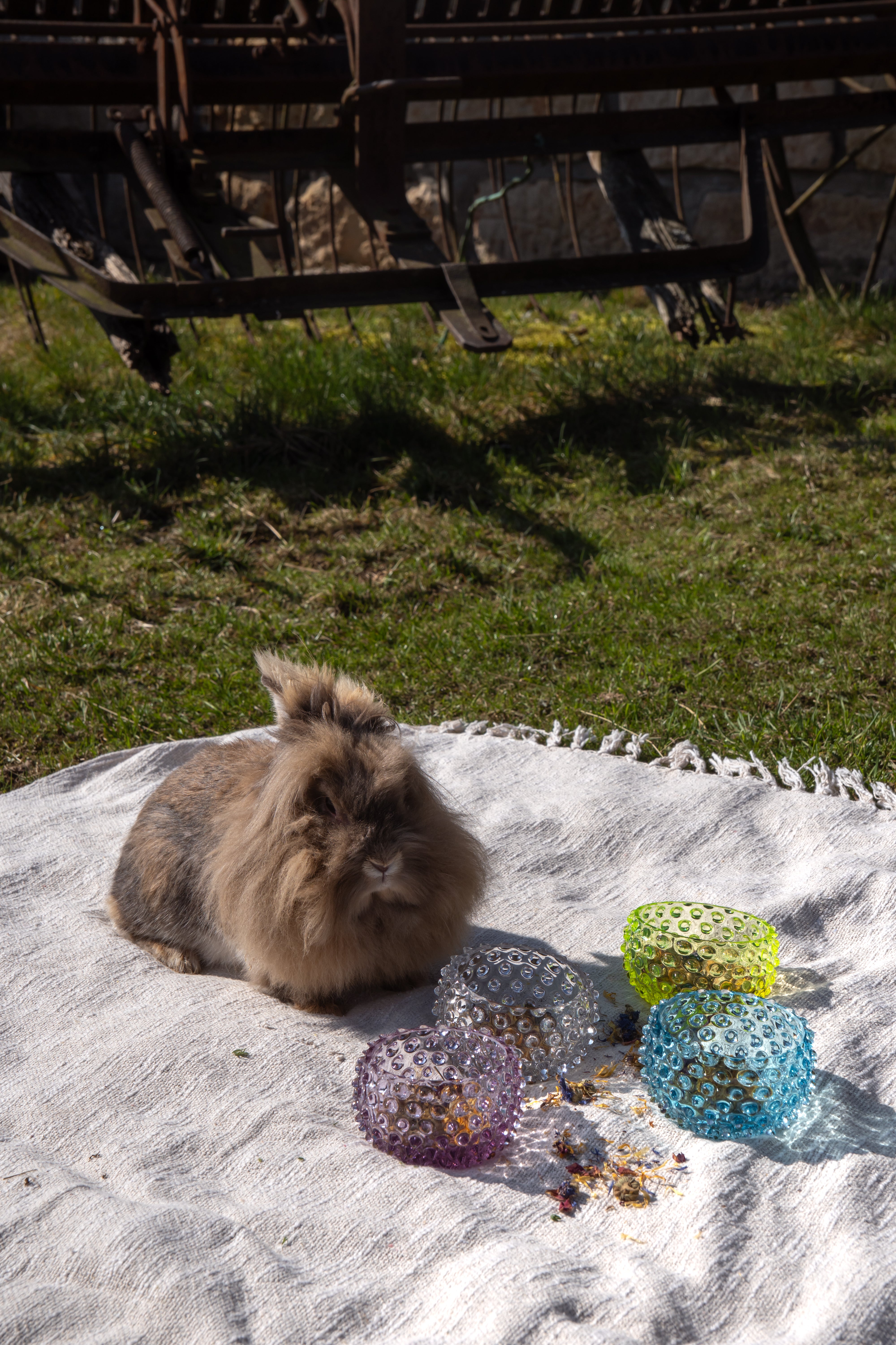 Malá Hobnail Mísa Underlay Aquamarine