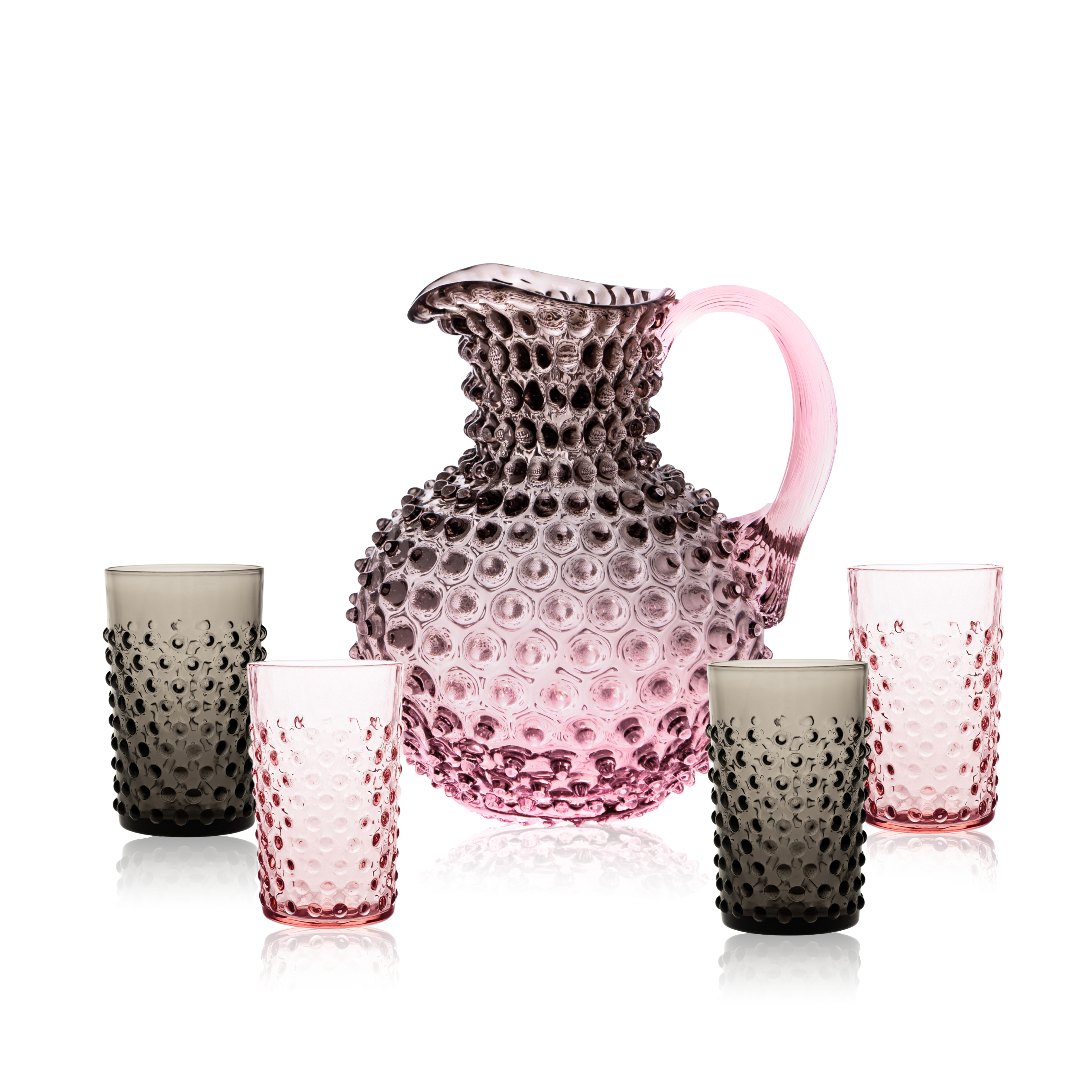 Sada Dusk Hobnail Džbán a Sklenice