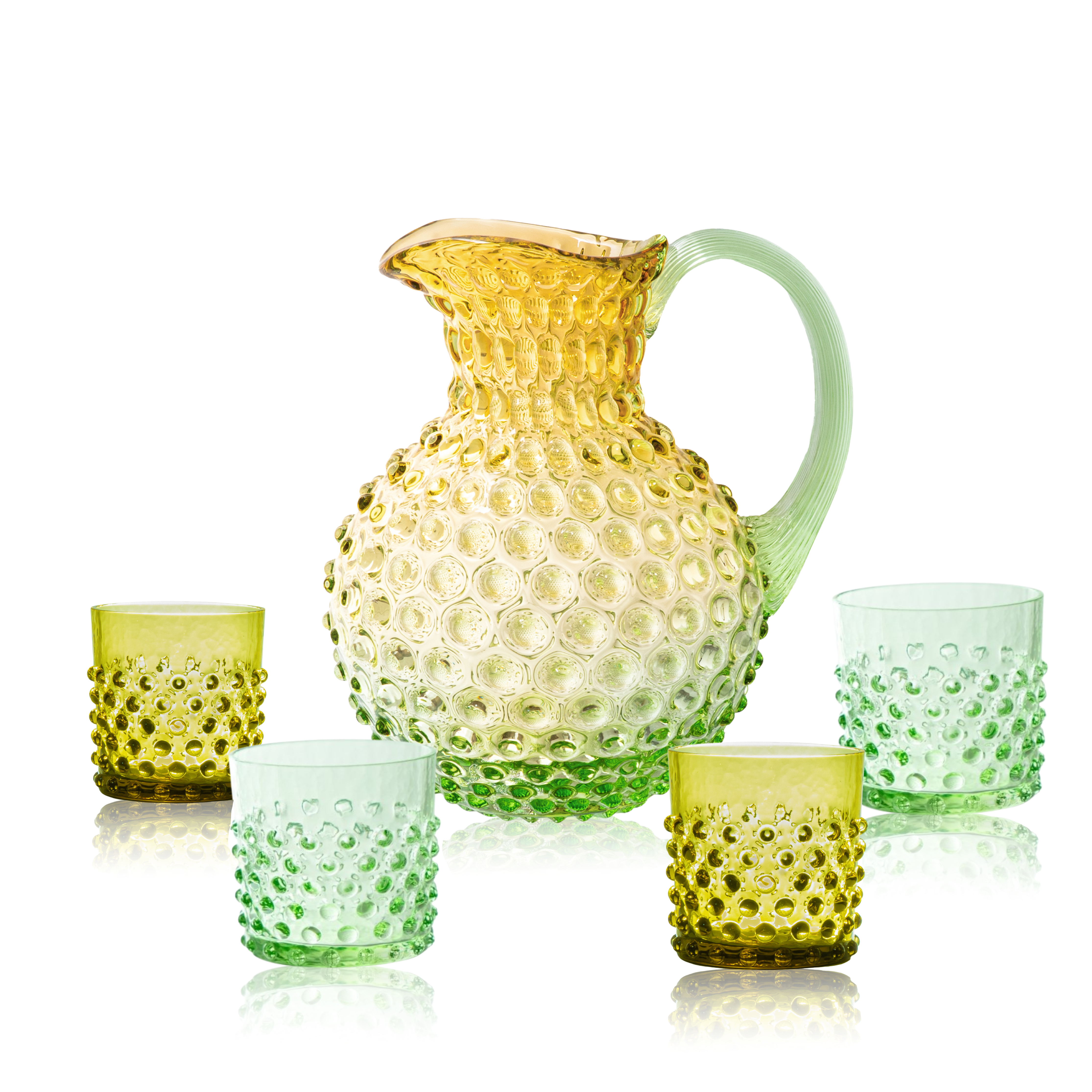 Sada Meadow Hobnail Džbán a Whiskey Sklenice