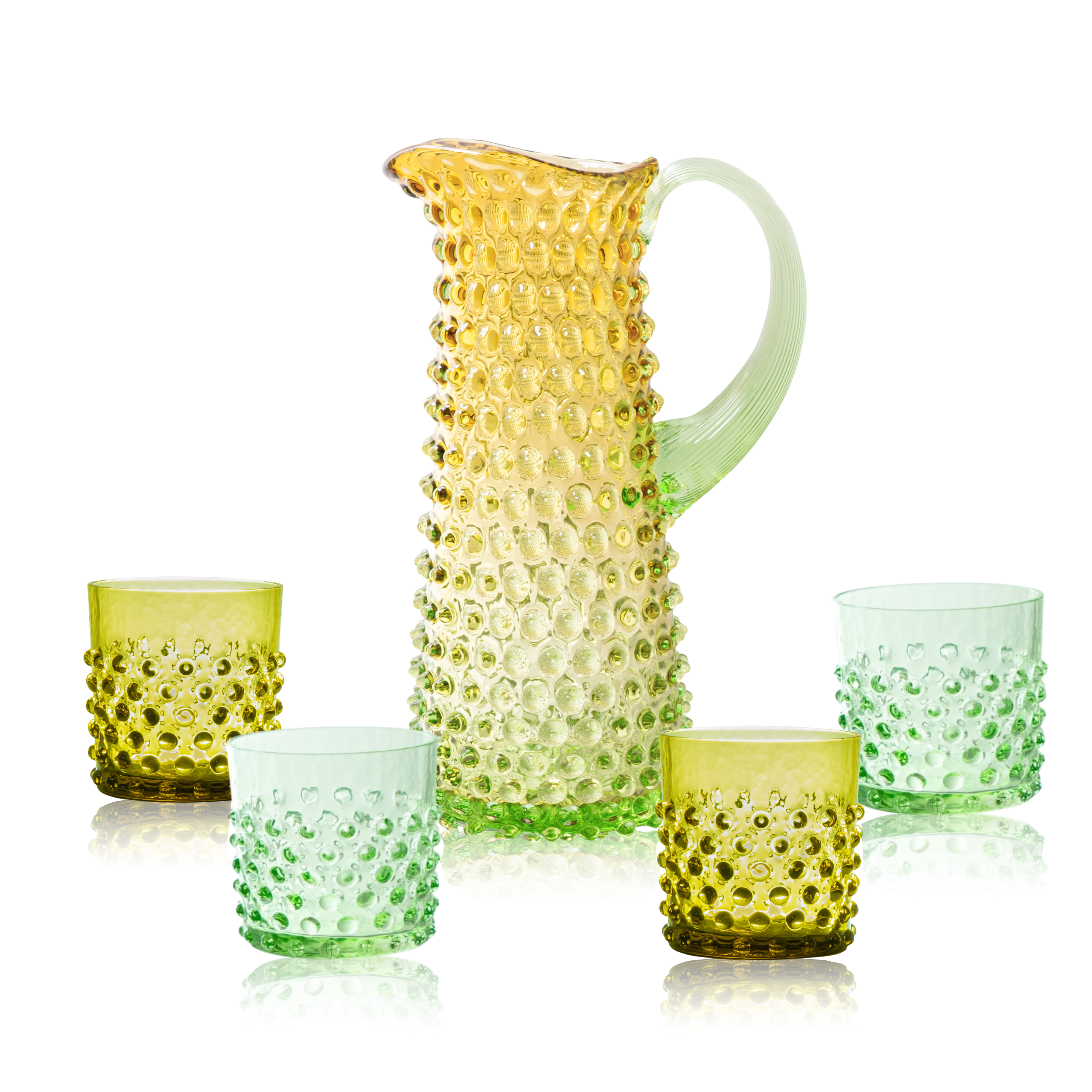 Sada Meadow Hobnail Vysoký Džbán a Whiskey Sklenice