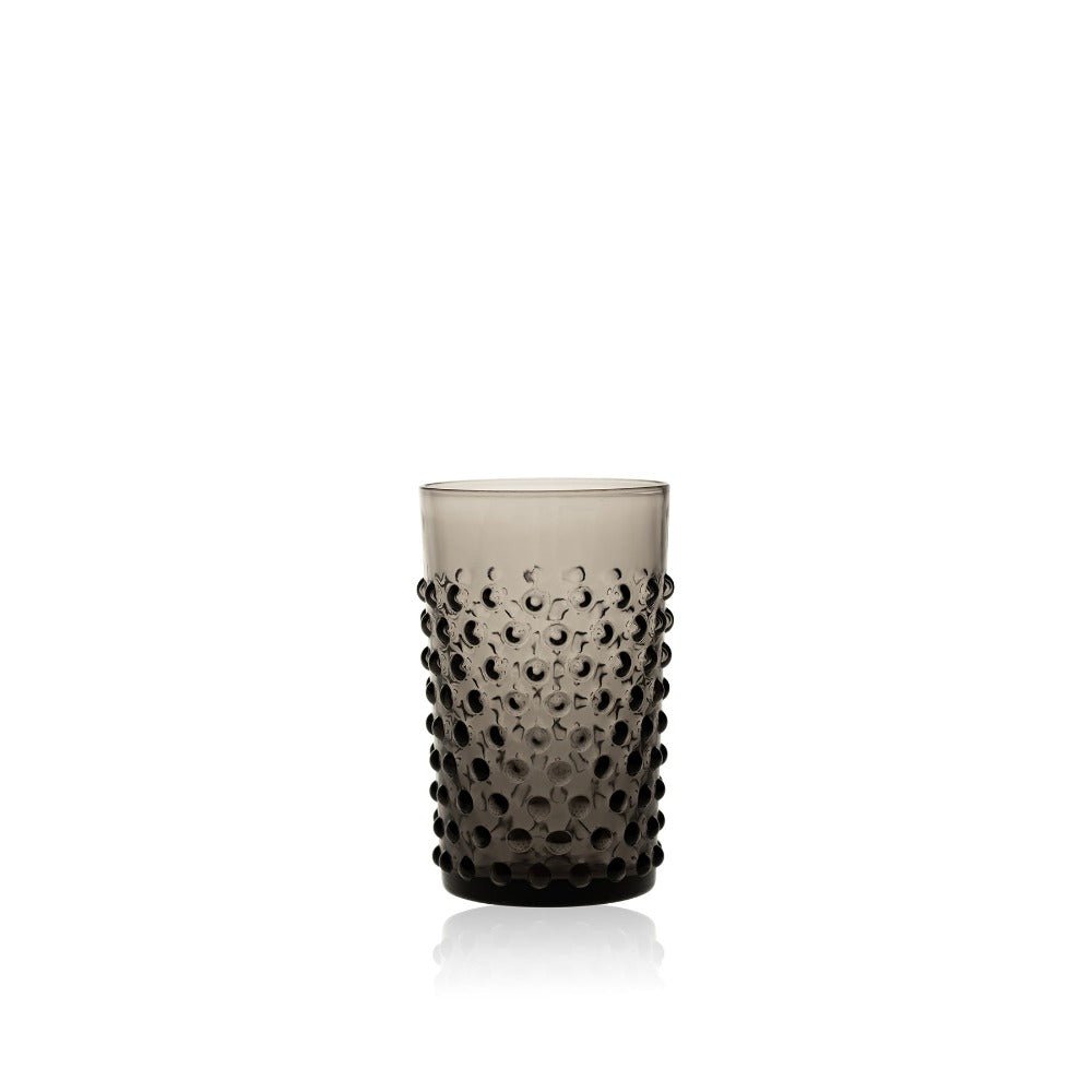 Sklenice Hobnail Black Smoke