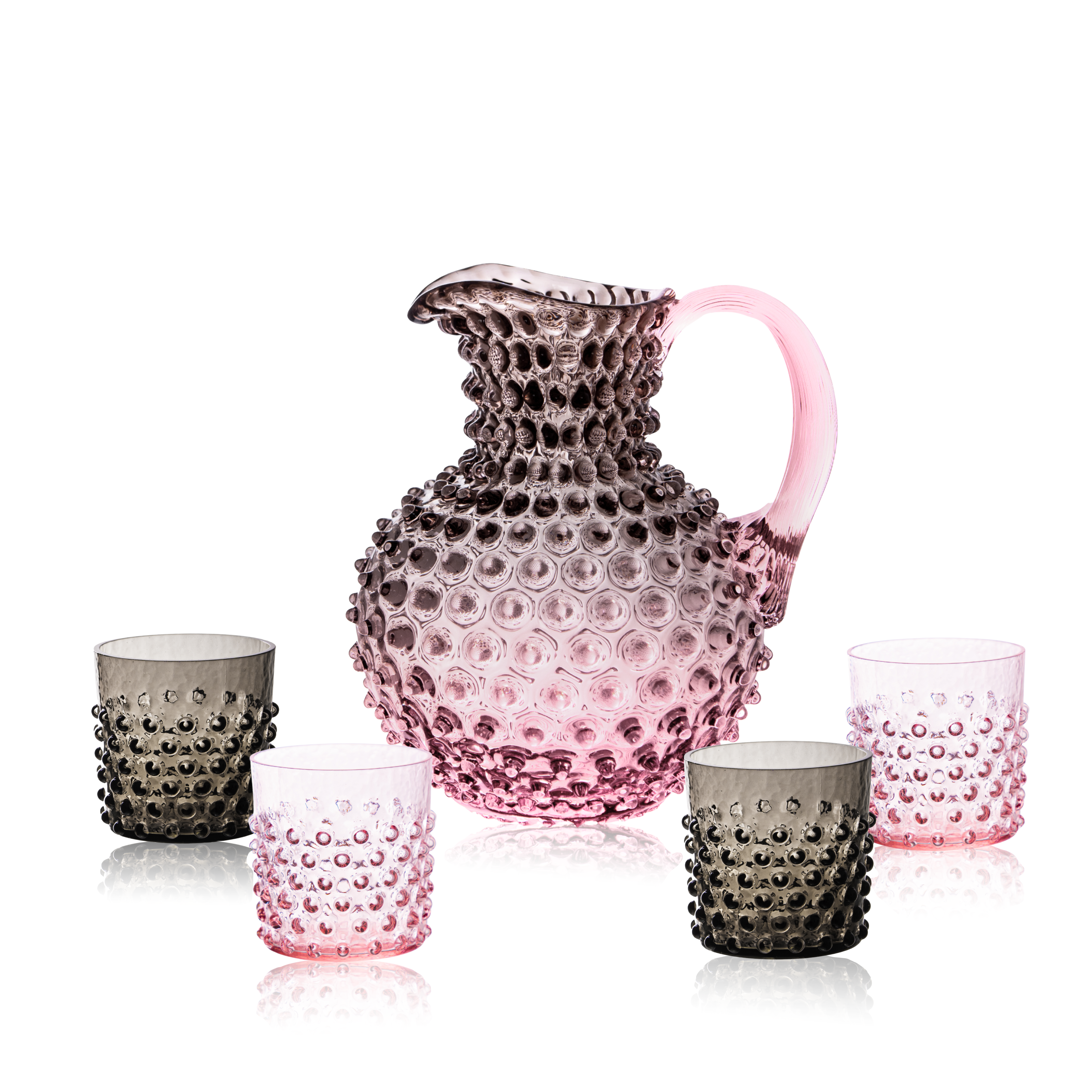 Sada Dusk Hobnail Džbán a Whiskey Sklenice